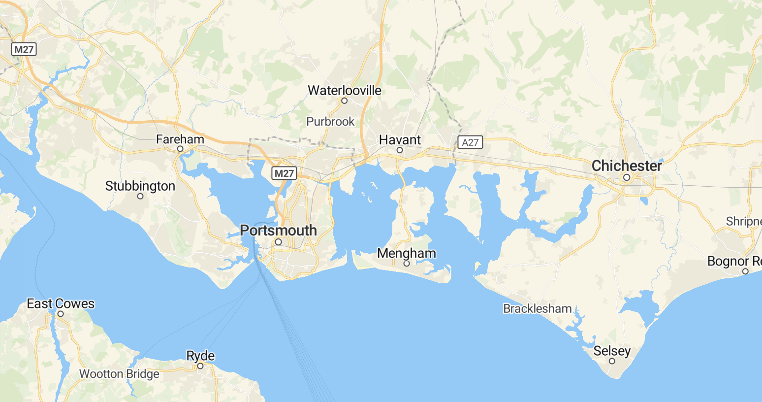 Best Funeral Director in Emsworth - map of coverage area